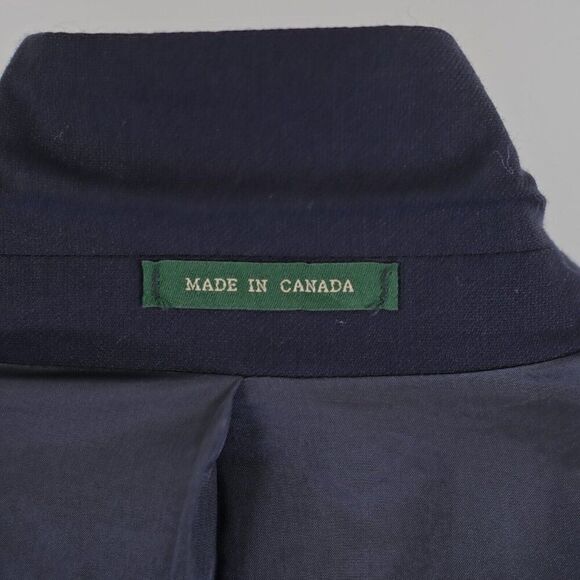 Lauren Ralph Lauren Wool Basketweave Blue‎ Blazer 40R 2 Button Tagged 38R - Picture 13 of 14